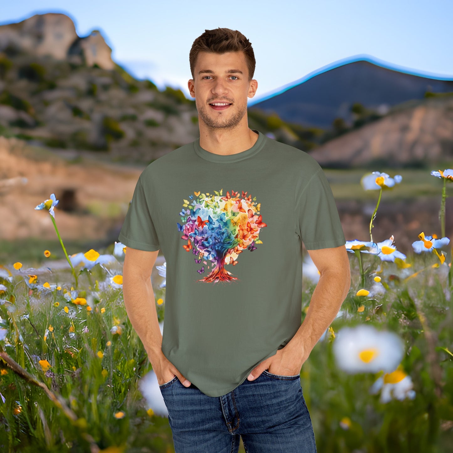 Autism Awareness Rainbow Tree T-shirt