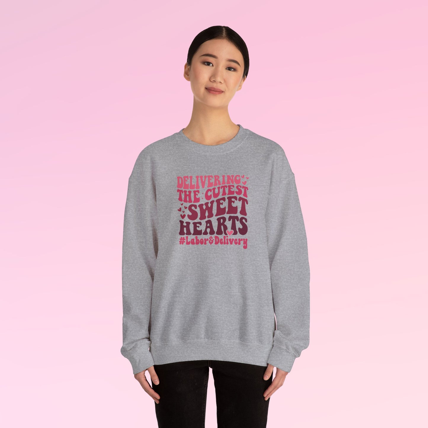 Valentine Labor Delivery Nurse Sweatshirt