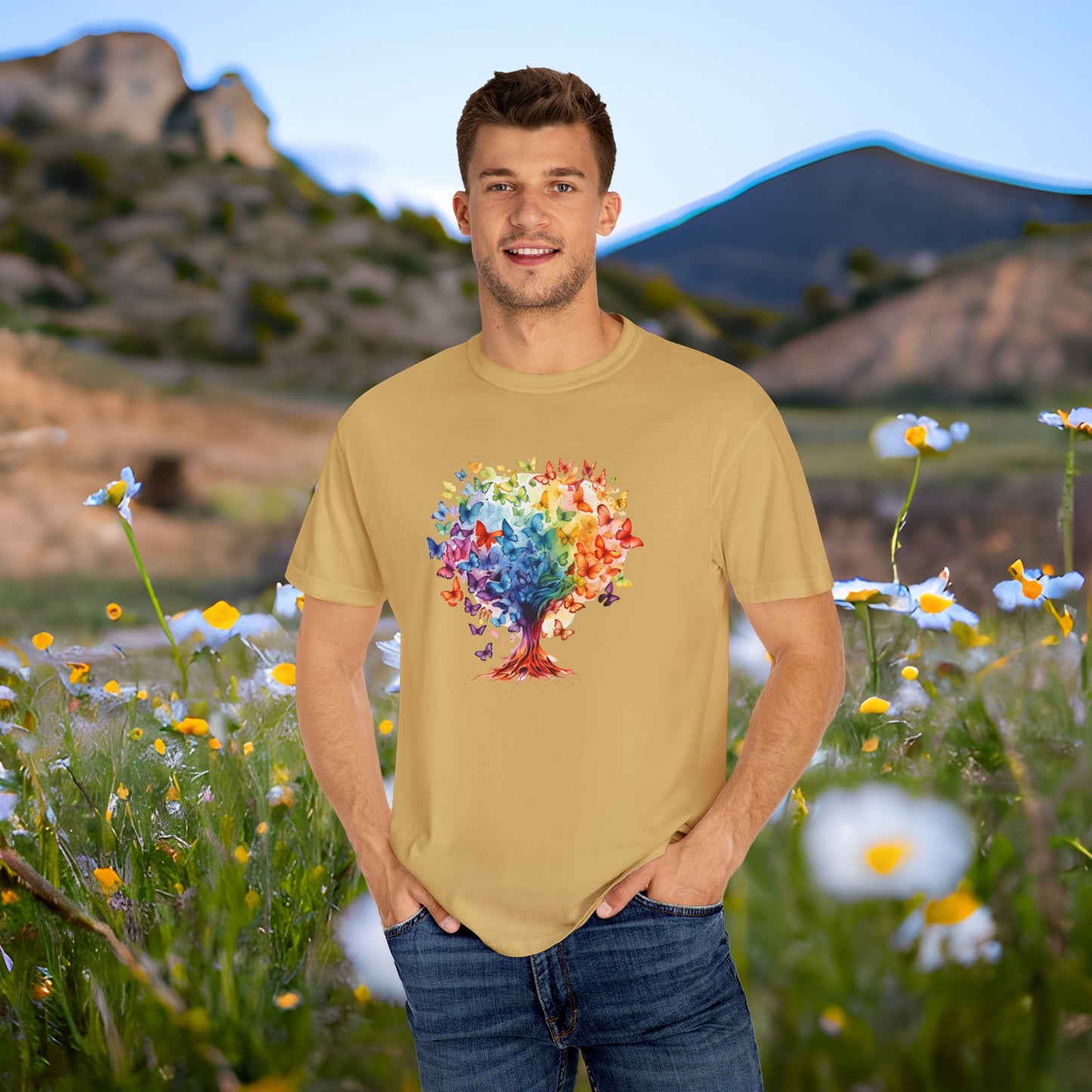Autism Awareness Rainbow Tree T-shirt