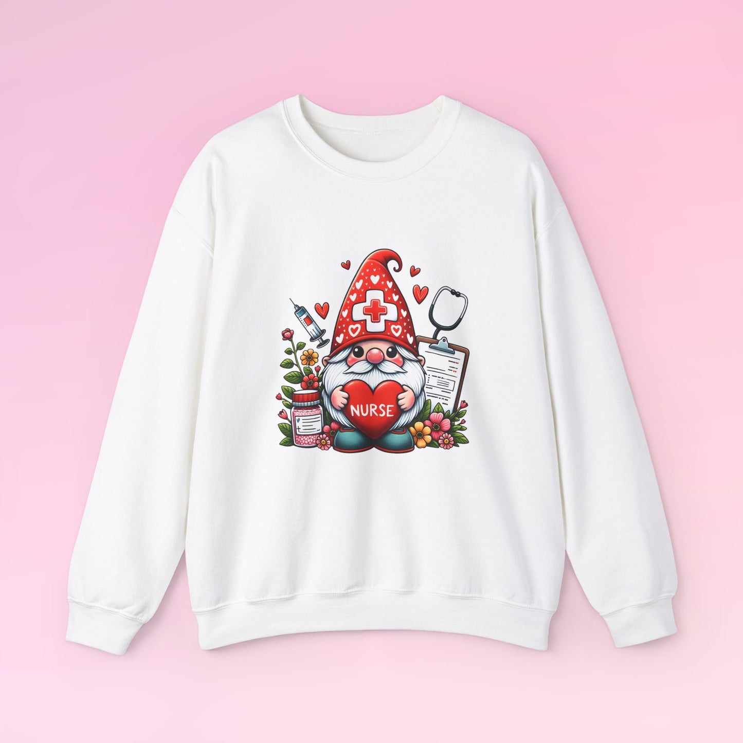 Valentine Gnome Nurse Sweatshirt