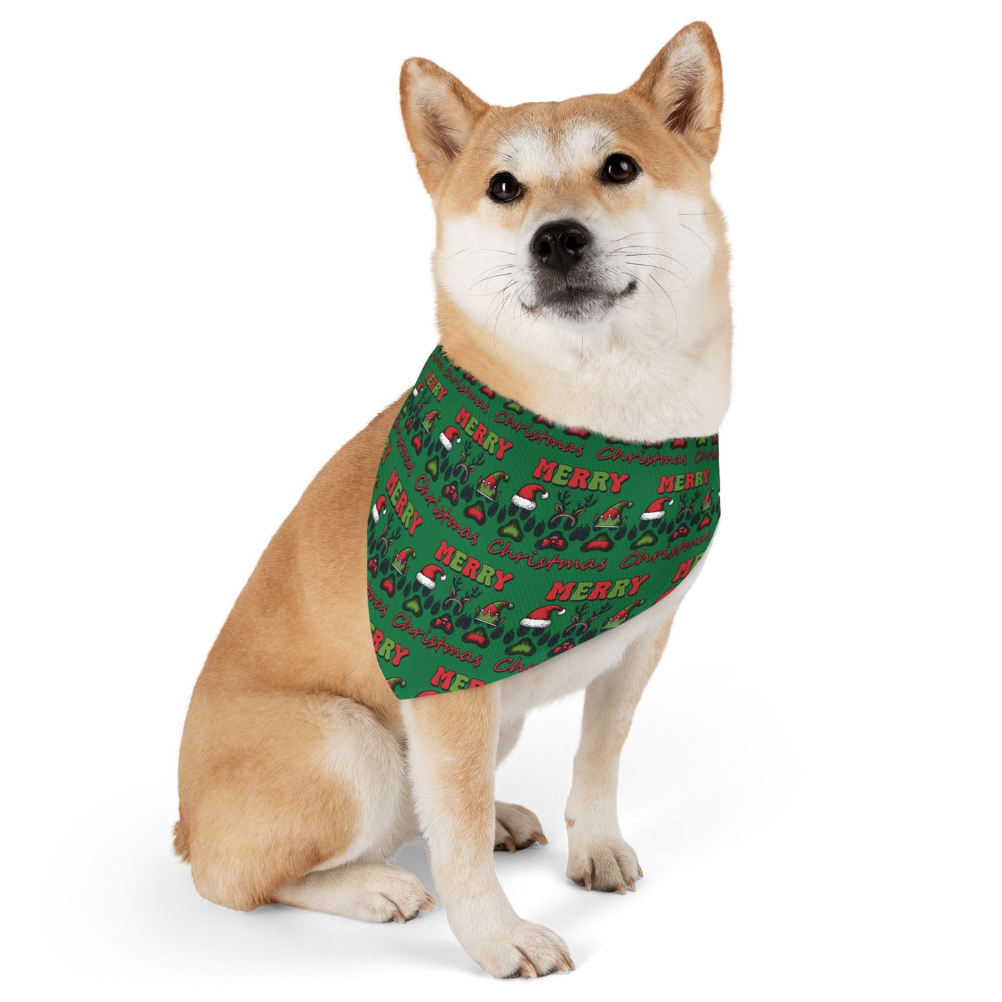 Merry Christmas Pet Bandana Collar