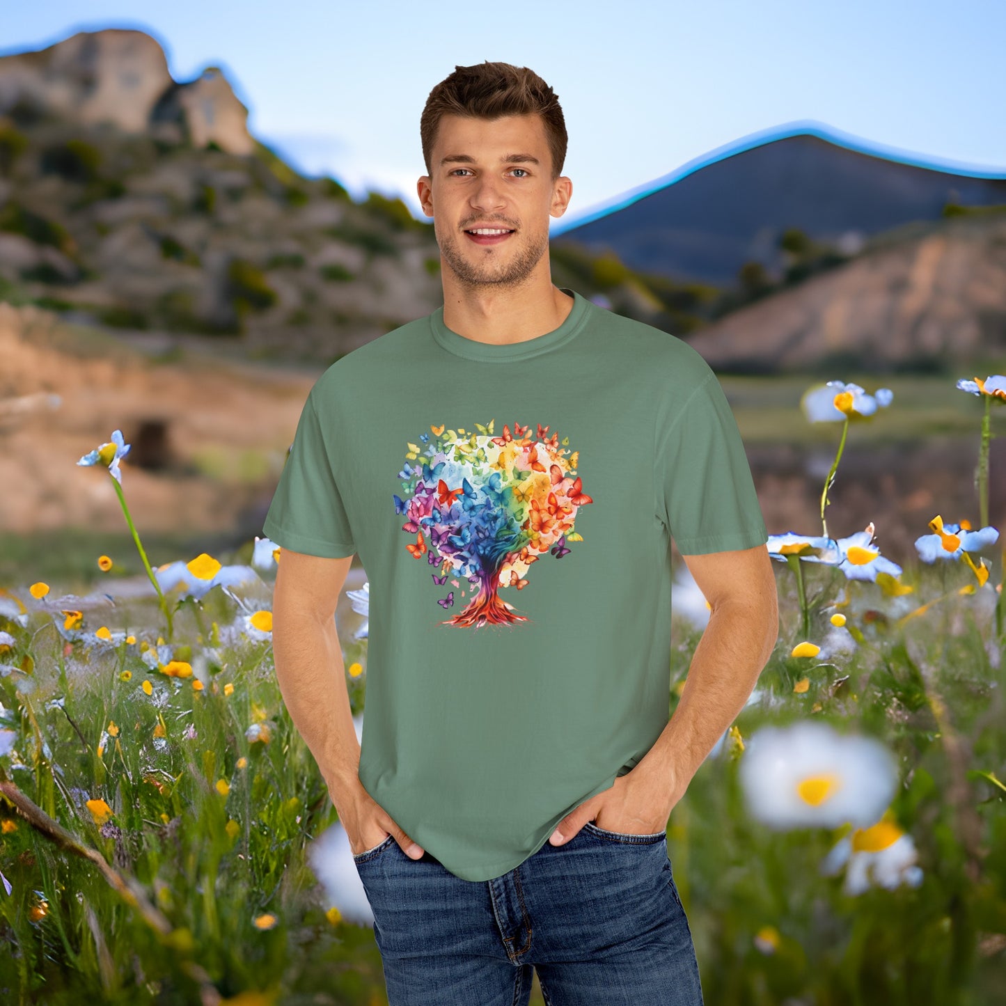 Autism Awareness Rainbow Tree T-shirt