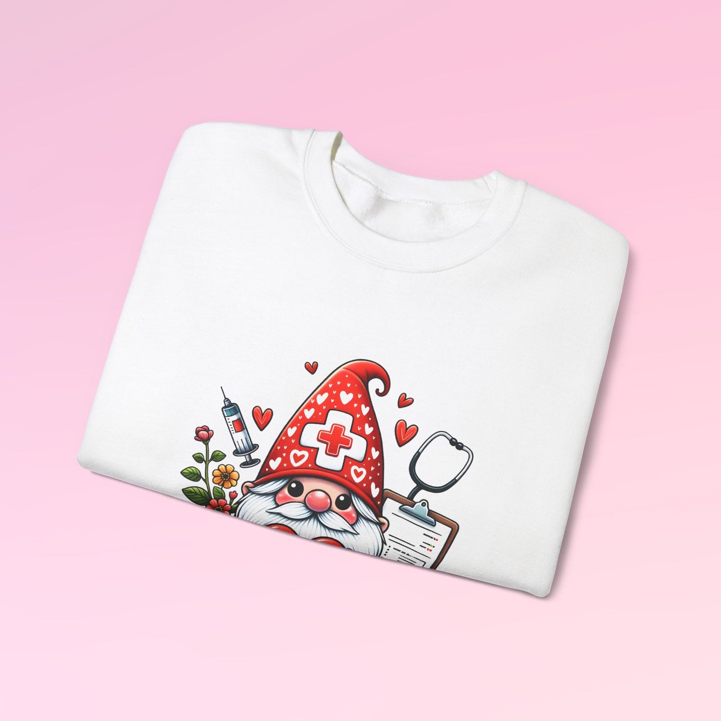 Valentine Gnome Nurse Sweatshirt