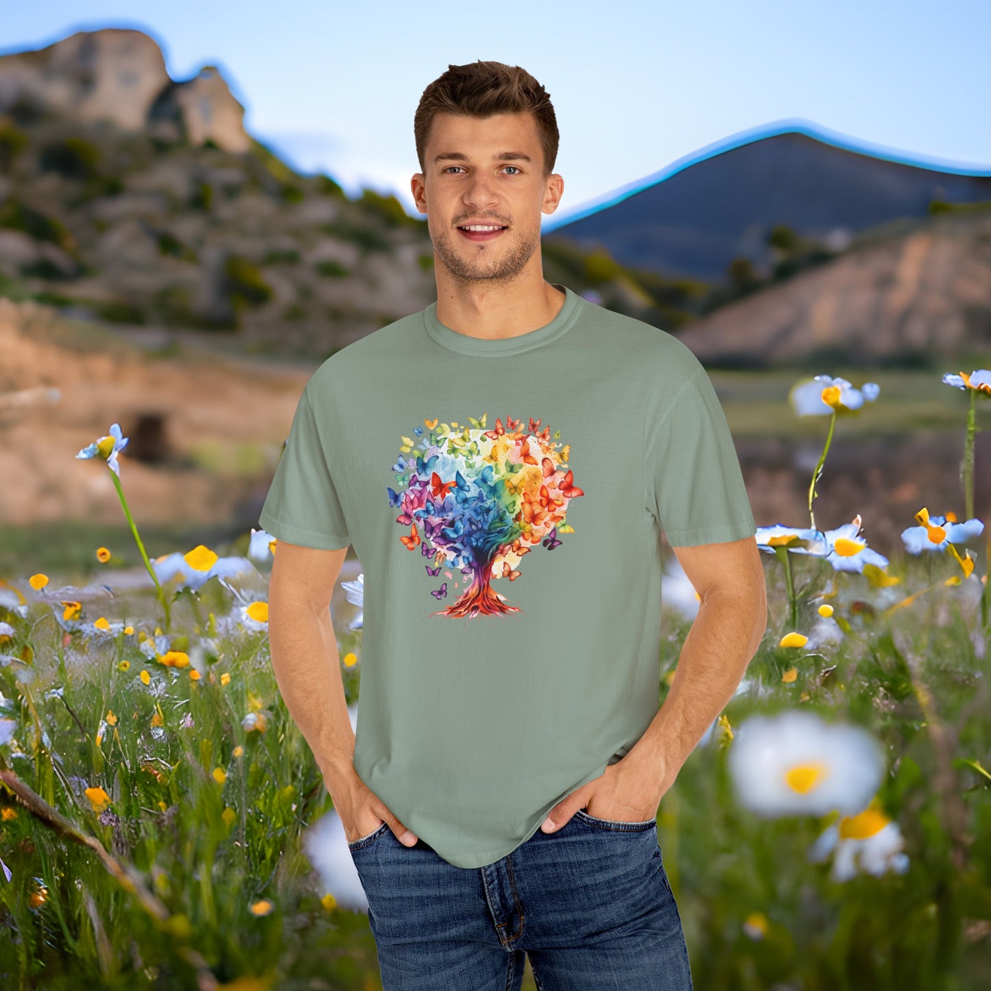 Autism Awareness Rainbow Tree T-shirt